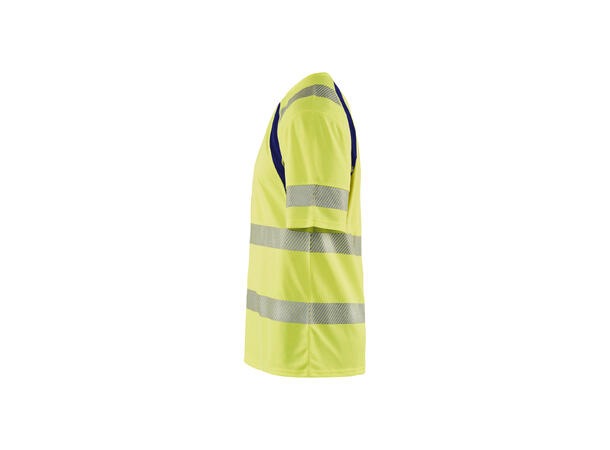 Blåkläder t-skjorte varsel kl 2 Gul/Marineblå, str.4XL