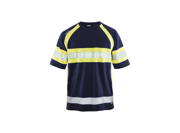 Blåkläder 3337 T-skjorte Varsel Marineblå/Gul S