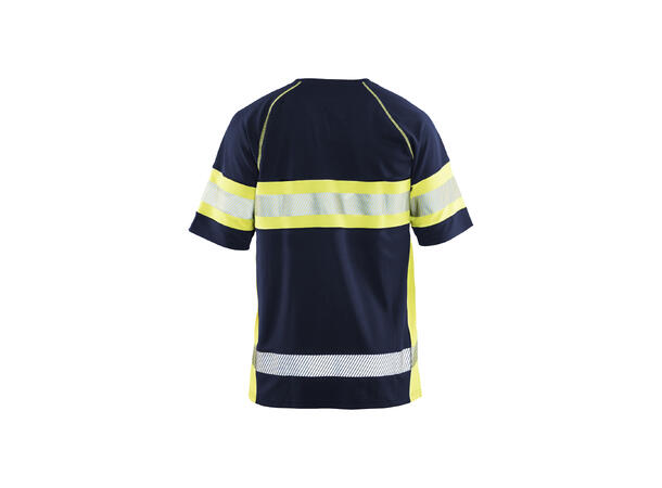 Blåkläder 3337 T-skjorte Varsel Marineblå/Gul S