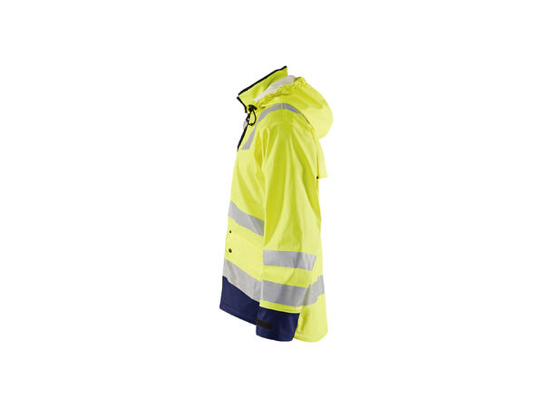 Blåkläder 4302 Regnjakke Varsel Level 2 Gul/Marineblå L