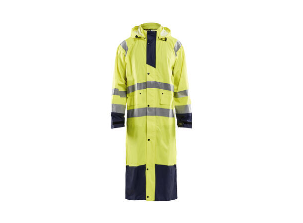 Blåkläder 4325 Regnfrakk Varsel Gul/Marineblå XL