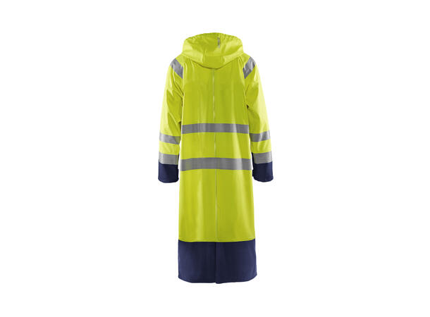 Blåkläder 4325 Regnfrakk Varsel Gul/Marineblå XL