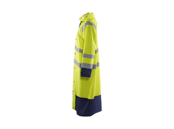 Blåkläder 4325 Regnfrakk Varsel Gul/Marineblå XL