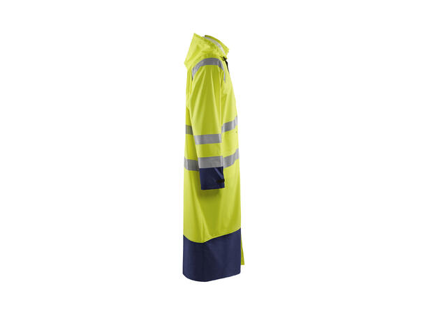 Blåkläder 4325 Regnfrakk Varsel Gul/Marineblå XL