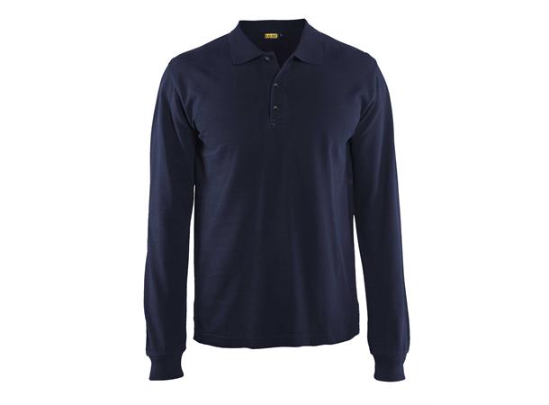 Blåkläder Skjorte polo langermet Marineblå, str.XXXL