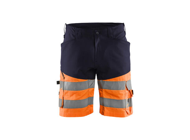 Blåkläder Varselshorts med stretch Marineblå/Oransje, str.C58