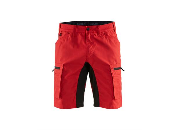 Blåkläder serviceshorts, stretch paneler Rød/Svart, str.C60