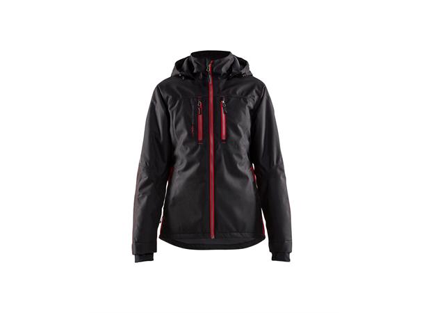 Blåkläder vinterjakke Svart/Rød, str.M, dame