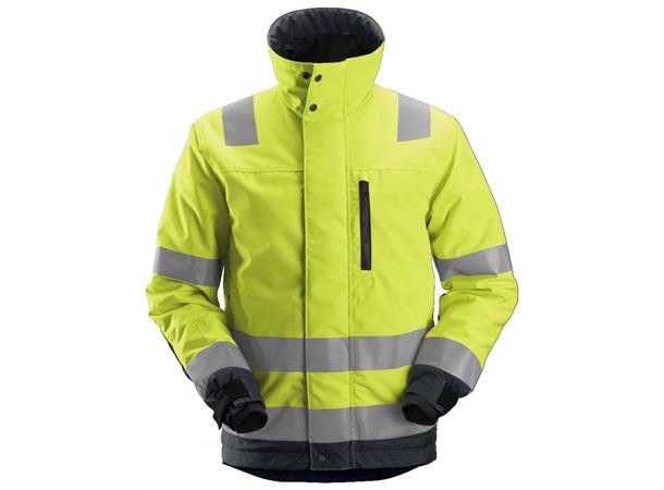 Snickers 1130 High-Vis 37.5® Vinterjakke HiVis Gul/Grå, str.S Kl.3