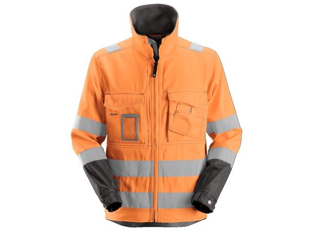 Snickers 1633 HiVis-Jakke HiVis Oransje/Svart, str.4XL, Kl.3