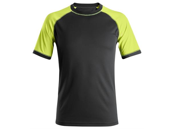 Snickers 2505 Neon T-skjorte Svart/Gul, str.XS