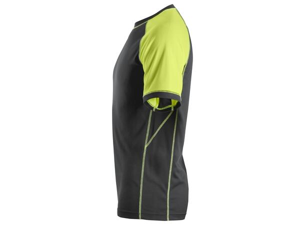 Snickers 2505 Neon T-skjorte Svart/Gul, str.XS