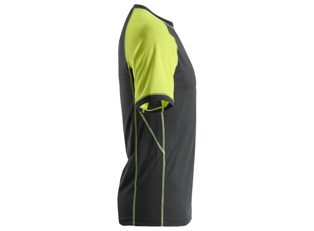 Snickers 2505 Neon T-skjorte Svart/Gul, str.XS
