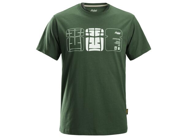 Snickers 2522 T-skjorte m/mønstertrykk Grønn, str.XS