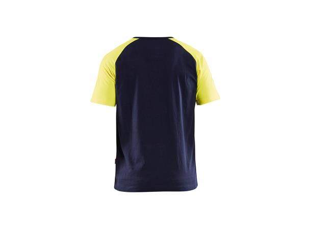 Blåkläder T-skjorte med varseldetaljer Marineblå, str.4XL