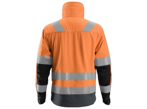 Snickers 1230 AllroundWork Softsheljakke HiVis Oransje/Grå, str.XS Kl.3
