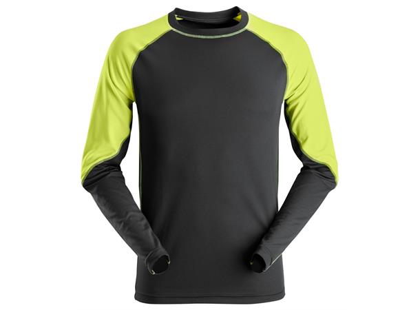 Snickers 2405 Neon Genser Svart/Gul, str.XS