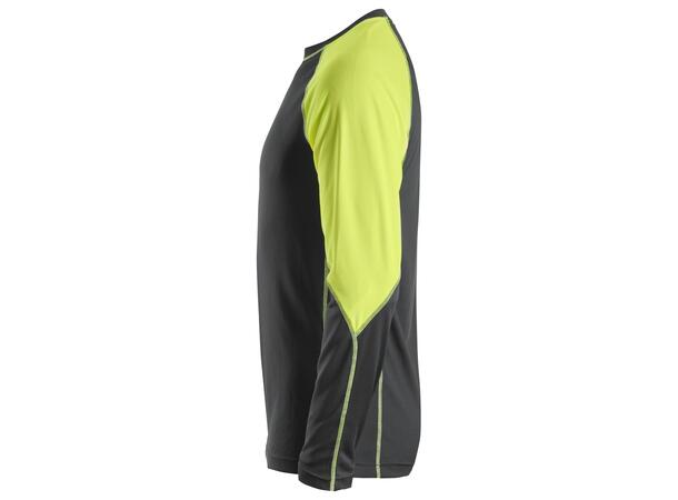 Snickers 2405 Neon Genser Svart/Gul, str.XS