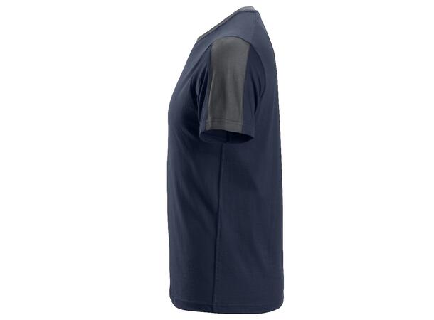 Snickers 2518 AllroundWork T-skjorte Marineblå/Grå, str.XS