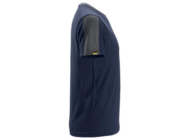 Snickers 2518 AllroundWork T-skjorte Marineblå/Grå, str.XS