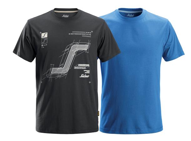 Snickers 2522 T-skjorte m/mønstertrykk Grå, str.XL