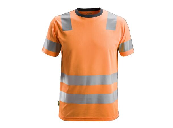 Snickers 2530 AllroundWork T-skjorte HiVis Oransje, str.XXL Kl.2