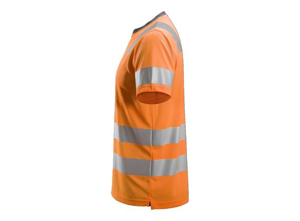 Snickers 2530 AllroundWork T-skjorte HiVis Oransje, str.XS Kl.2