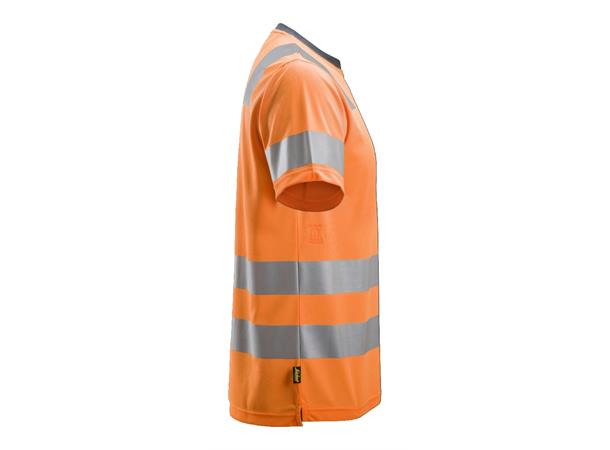 Snickers 2530 AllroundWork T-skjorte HiVis Oransje, str.XS Kl.2