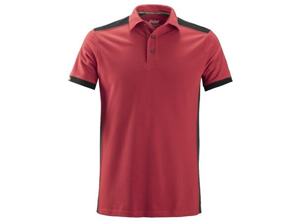 Snickers 2715 AllroundWork Poloskjorte Rød/Svart XL