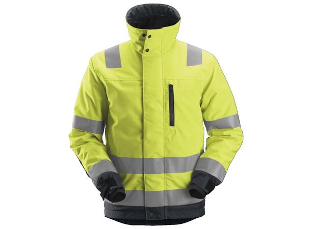 Snickers 1130 High-Vis 37.5® Vinterjakke HiVis Gul/Grå, str.5XL Kl.3