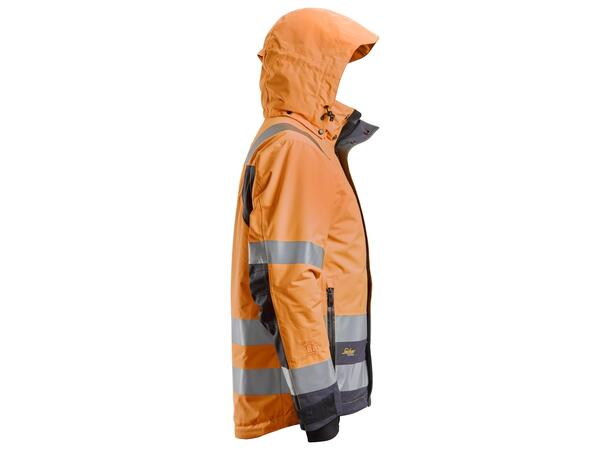 Snickers 1132 vinterjakke, Kl.3 HiVis Oransje/Svart XS