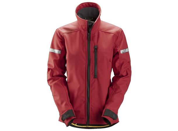 Snickers 1207 AllroundWork Rød/Svart, str.XXXL, softshelljakke