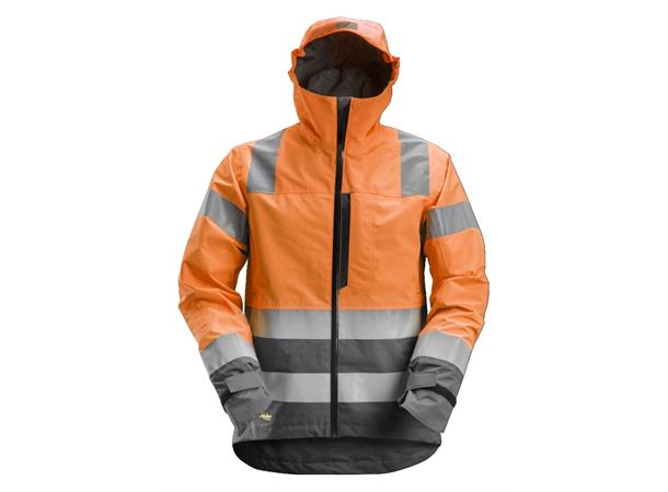Snickers 1330 AllroundWork skalljakke HiVis Oransje/Grå, str.XS Kl.3