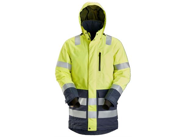 Snickers 1830 AllroundWork parkas HiVis Gul/Blå, str.XXL Kl.3