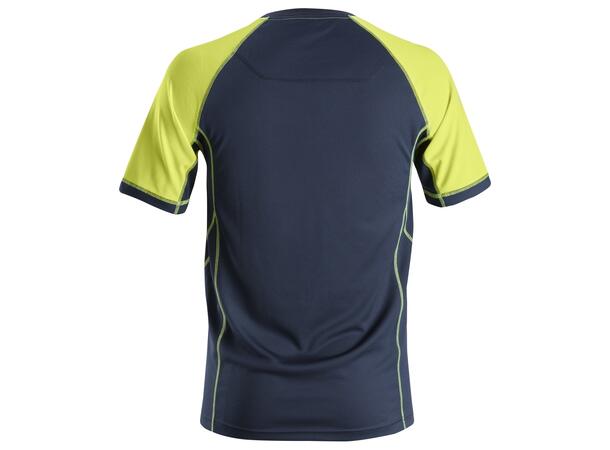 Snickers 2505 Neon T-skjorte Marineblå/Gul, str.XS