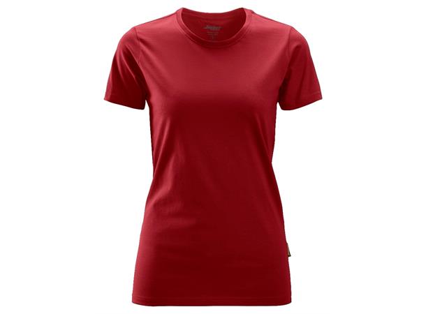 Snickers 2516 T-skjorte for dame Rød, str.XS