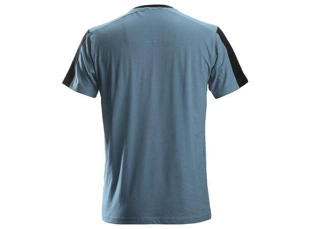 Snickers 2518 AllroundWork T-skjorte Blå/Svart, str.XS