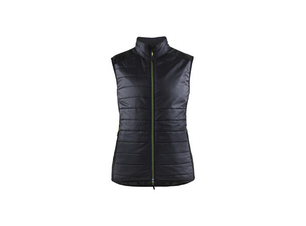Blåkläder Vest vattert Svart/Gul, str.XL, dame