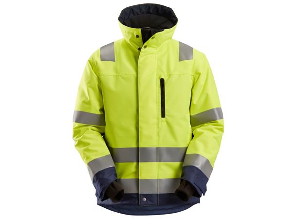 Snickers 1130 High-Vis 37.5® Vinterjakke HiVis Gul/Blå, str.XS Kl.3