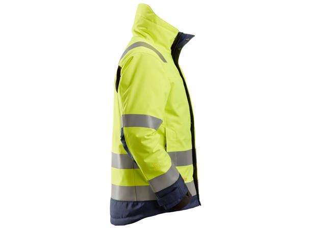 Snickers 1130 High-Vis 37.5® Vinterjakke HiVis Gul/Blå, str.XS Kl.3