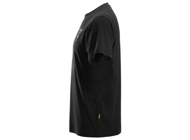 Snickers 2522 T-skjorte m/mønstertrykk Svart/Grå, str.XS