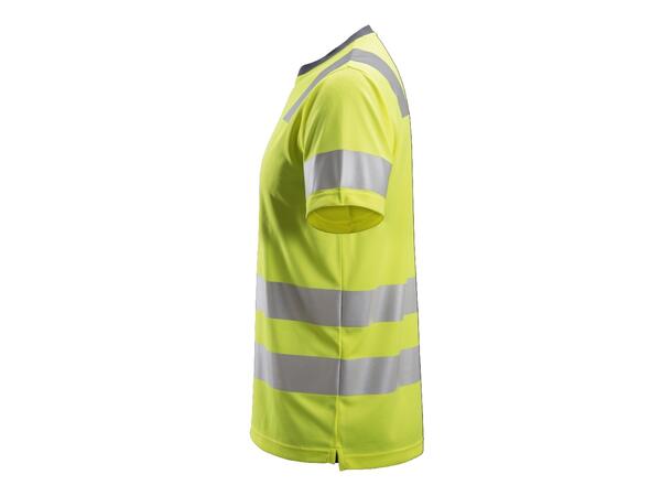 Snickers 2530 AllroundWork T-skjorte HiVis Gul, str.XS Kl.2