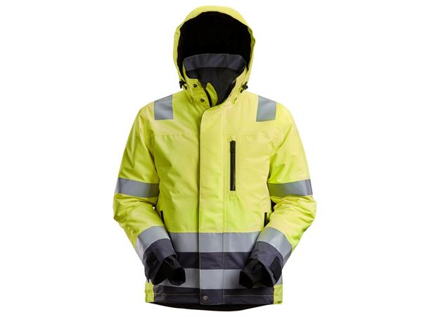 Snickers 1132 vinterjakke, Kl.3 HiVis Gul/Svart XS