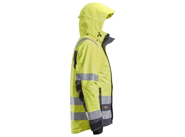 Snickers 1132 vinterjakke, Kl.3 HiVis Gul/Svart XS