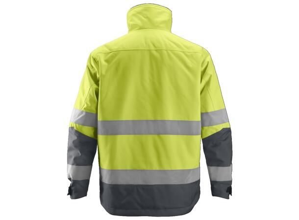 Snickers 1138 Core vinterjakke, Kl.3 HiVis Gul/Grå, str.L