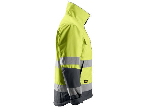 Snickers 1138 Core vinterjakke, Kl.3 HiVis Gul/Grå, str.L