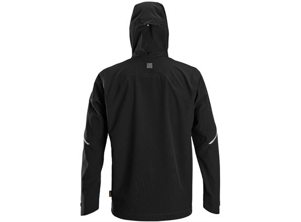 Snickers 1218 Flexiwork Svart, str.XS, softshelljakke m/hette