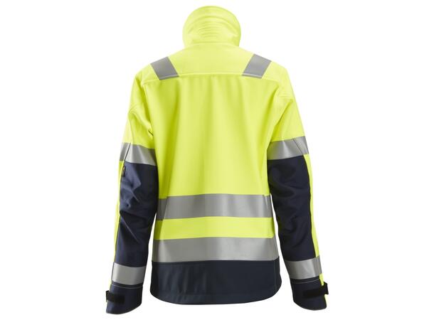 Snickers 1237 AllroundWork Damejakke HiVis Gul/Blå 4XL-Lang