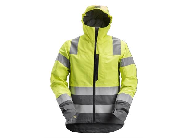 Snickers 1330 AllroundWork skalljakke HiVis Gul/Grå, str.XS Kl.3