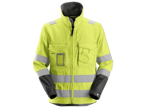 Snickers 1633 HiVis-Jakke HiVis Gul/Svart, str.XS, Kl.3